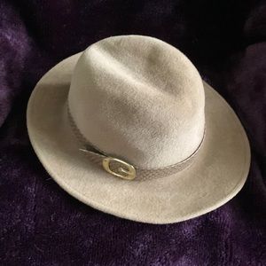 Adolfo Realite’s New York Paris Genuine Wool  hat with hatband & buckle 1960’s
